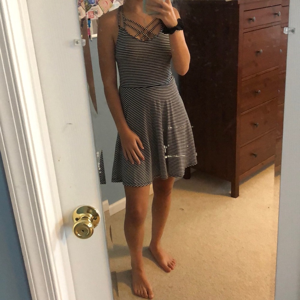 Cross Back A-Line dress